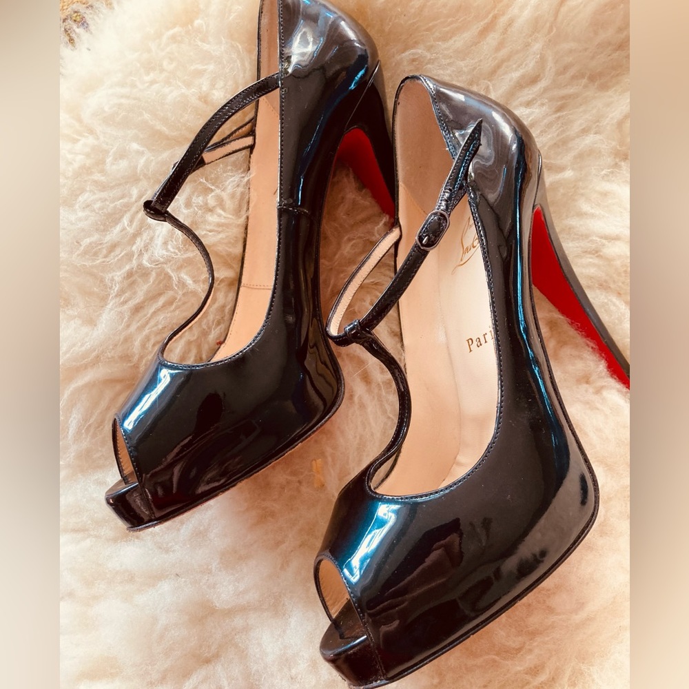 Christian Louboutin Patent T-strap heels